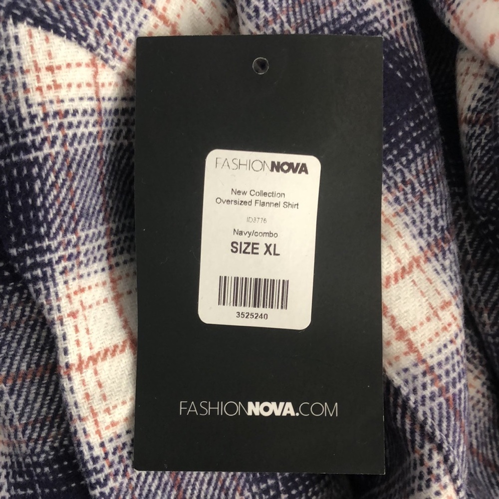 NWT Fashion Nova new collection oversized flannel shacket - Picture 5 of 5